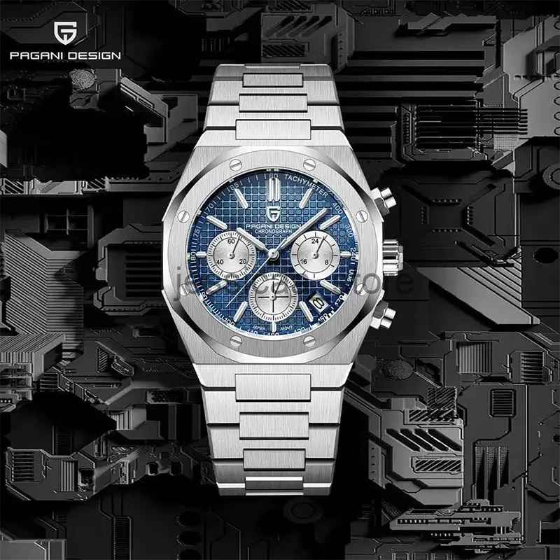 Pagani Design Royal Oak Chronograph Blue Dial Men's Watch- PD-1707